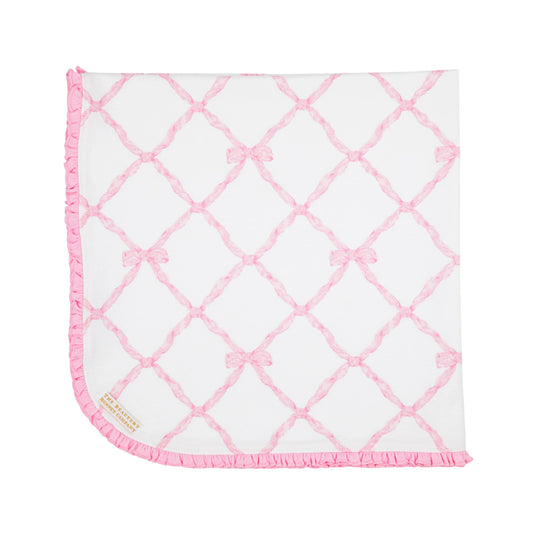 Baby Buggy Blanket Pink - Bell Meade Bow with Pier Party