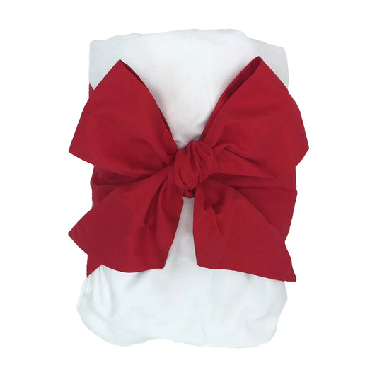 Bow Swaddle - Broadcloth - Richmond Red