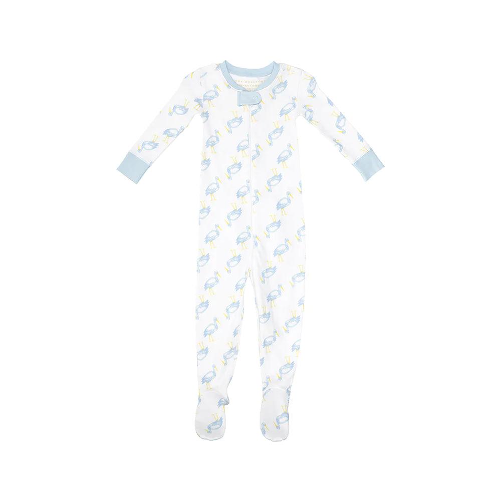 Knox's Night Night Footed Pajamas (Unisex) - Have Faith With Buckhead Blue