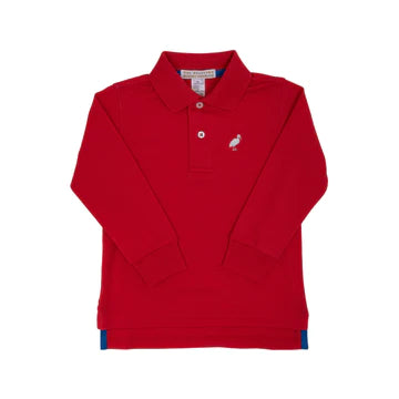 Prim and Proper Polo Long Sleeve - Richmond Red