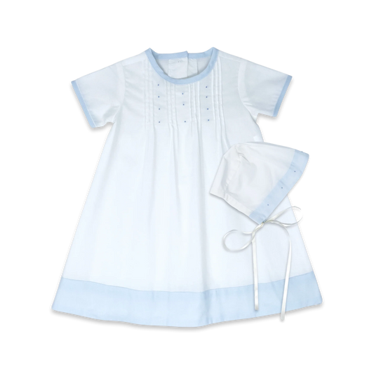 1956 Daygown Set - Blessings White, Blue Batiste