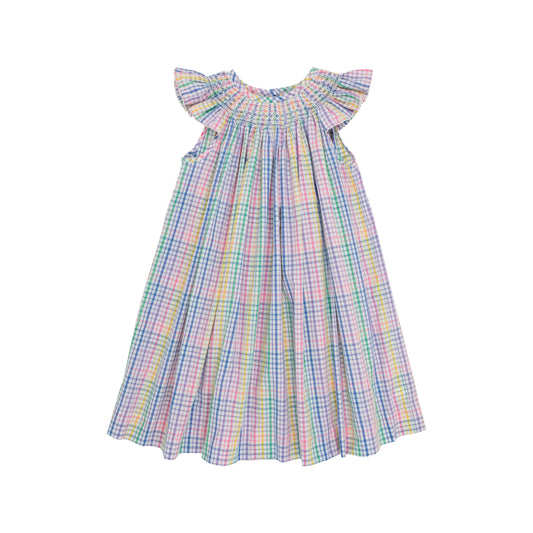 Angel Sleeve Sandy Smocked Dress