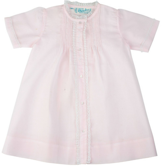 Girls Lace Folded Daygown - Pink