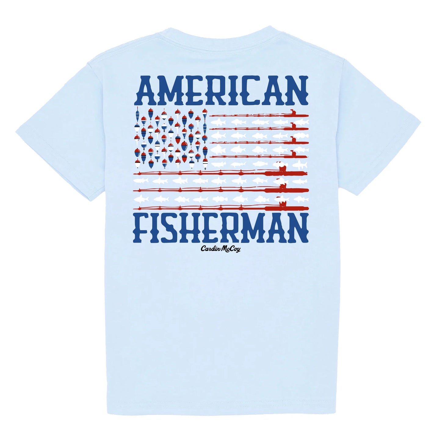 Cardin McCoy - American Fisherman Flag Picture SS T Shirt