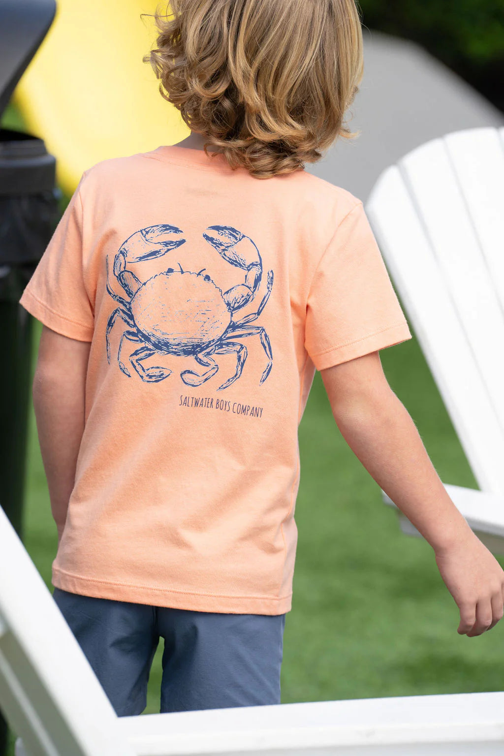 BLUE CRAB SS POCKET TEE CORAL