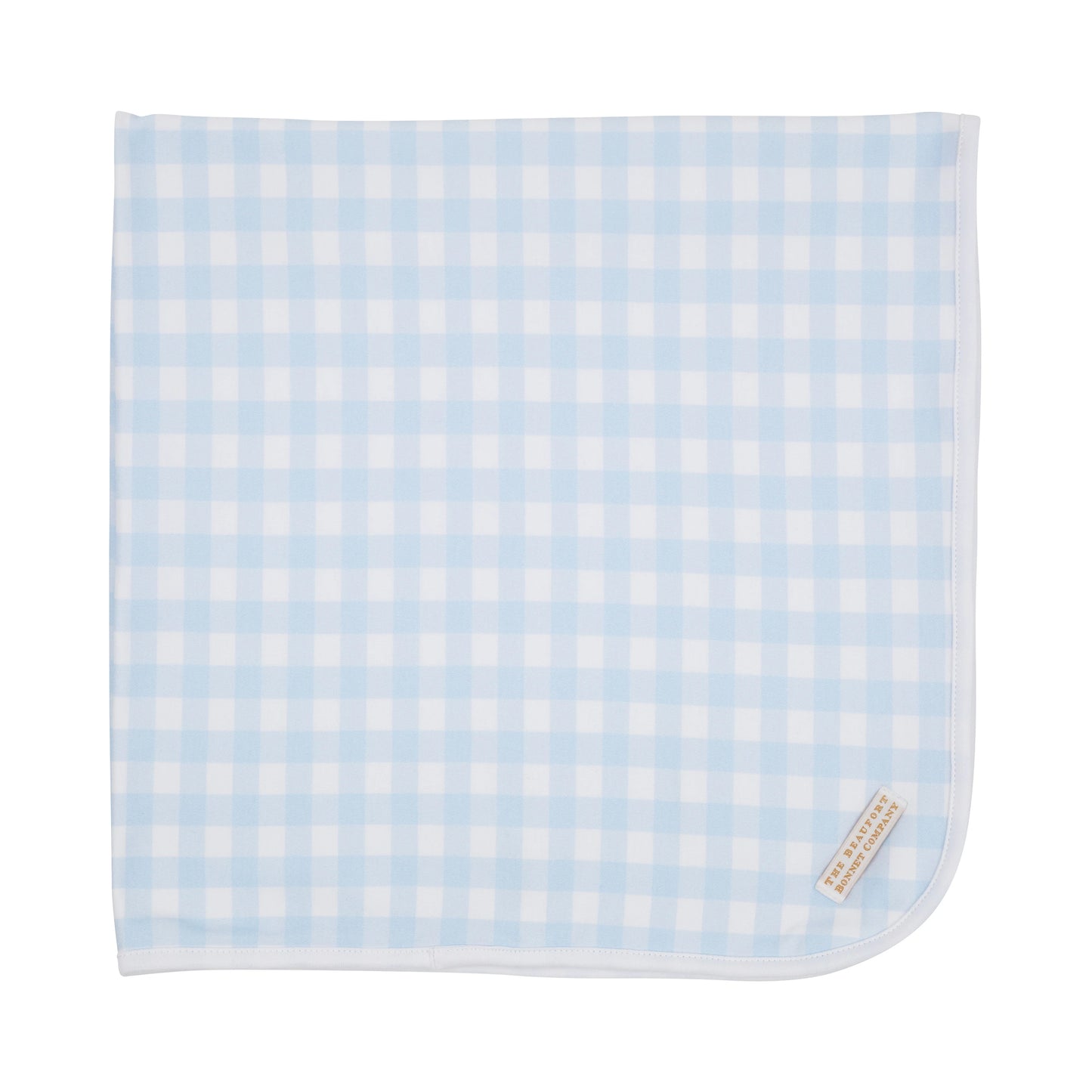 Baby Buggy Blanket Buckhead Blue - Gingham with Worth Avenue White