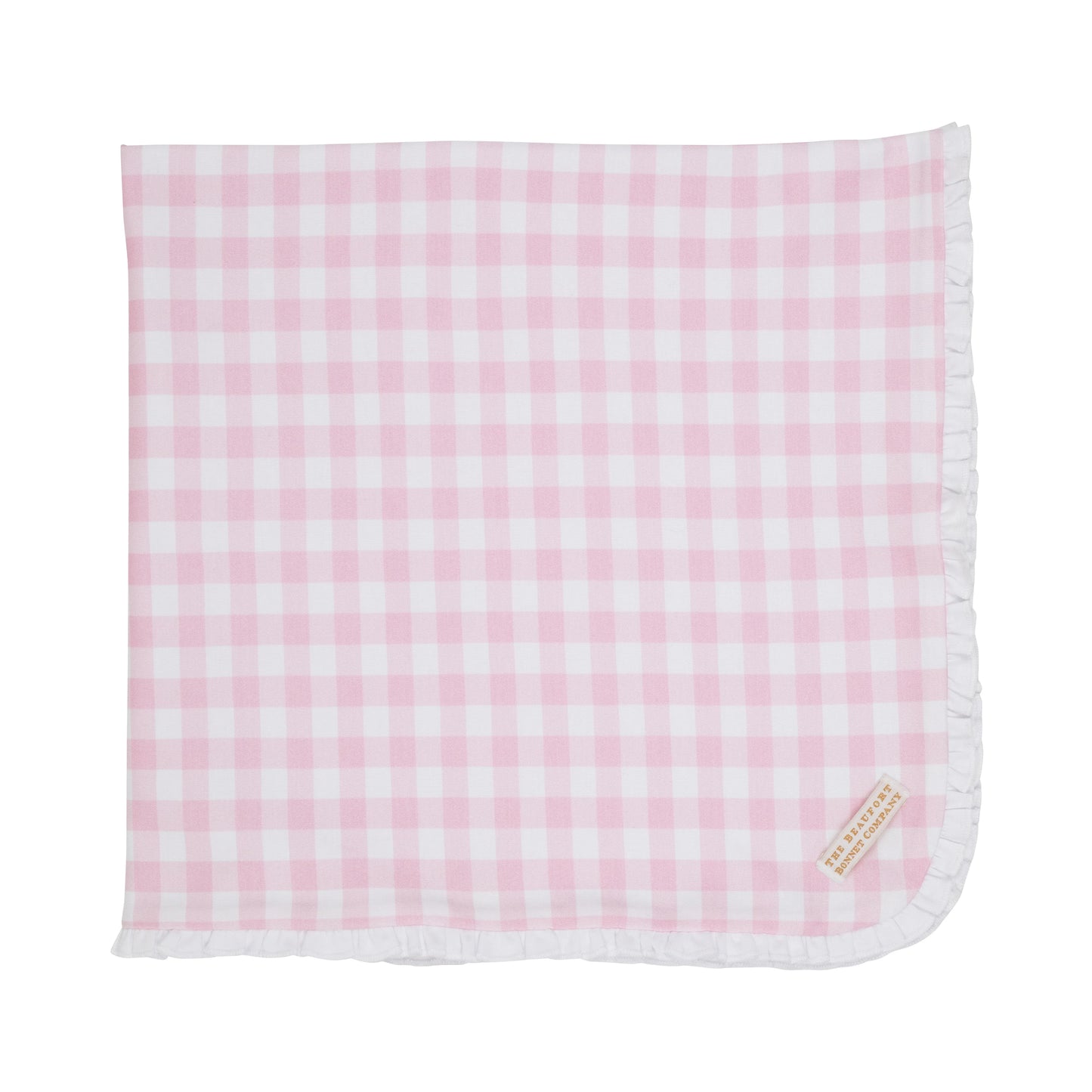 Baby Buggy Blanket Palm Beach Pink - Gingham with Worth Avenue White