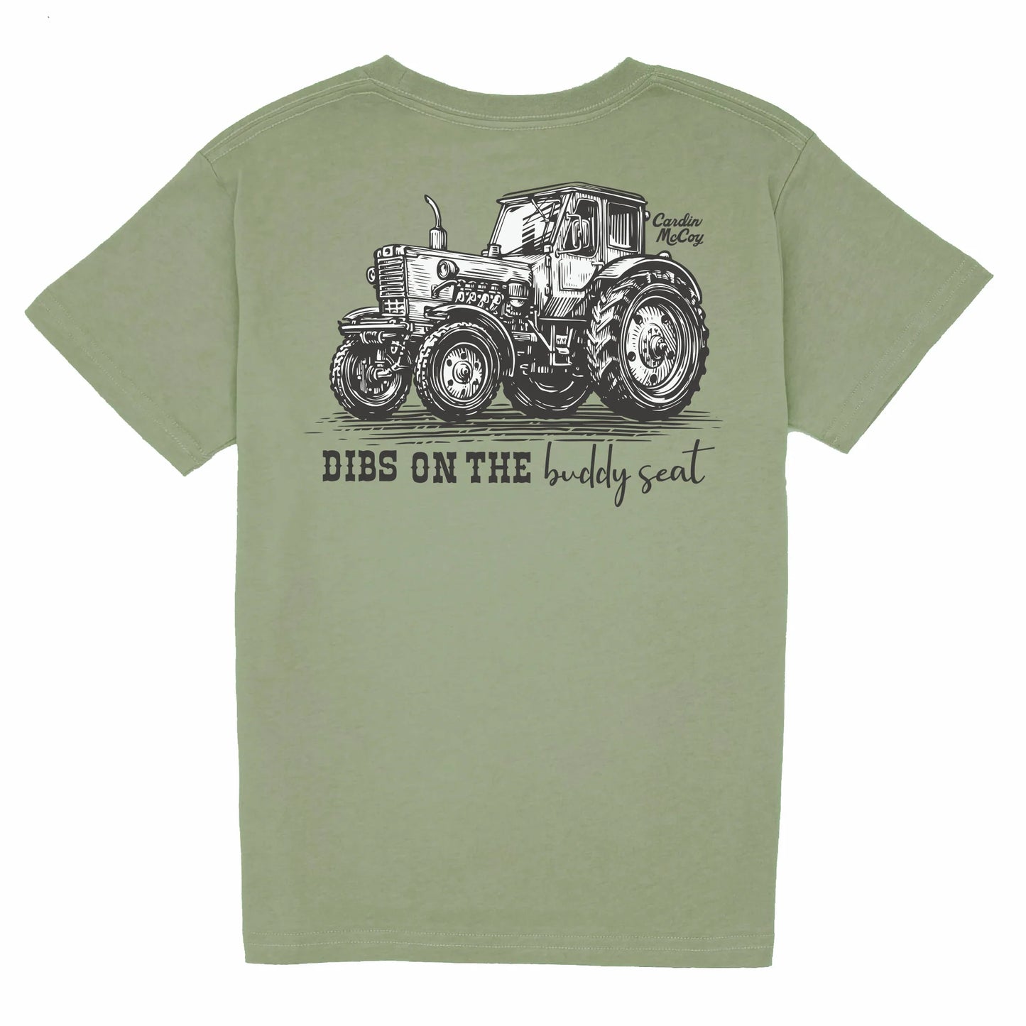 Cardin McCoy - Dibs on the Buddy Seat Tractor Picture SS T Shirt