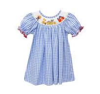 Billie Bishop Dress - Farm Periwinkle Check