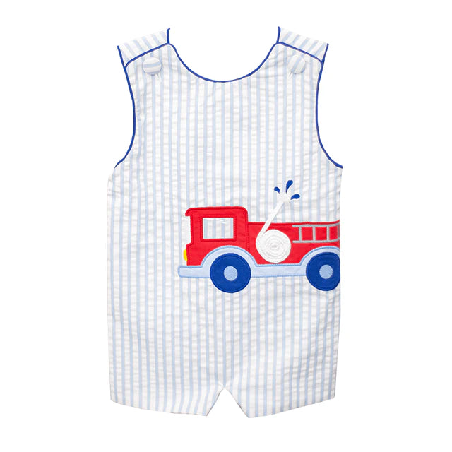 Ashton Shortall - Firetruck Saratoga Stripe Seersucker