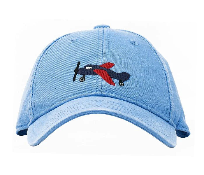 Kids Airplane Baseball Hat - Light Blue