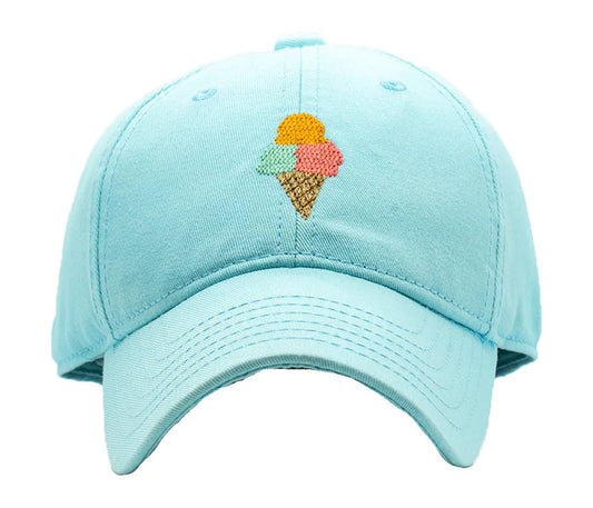 Kids Ice Cream Baseball Hat - Aqua