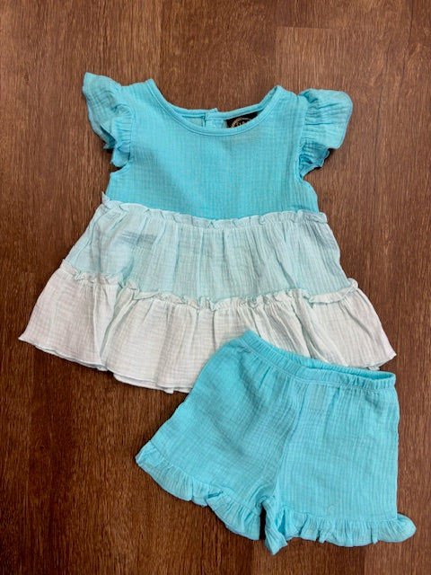 Emma Jean Kids Josie Short Set Turquoise Ombre