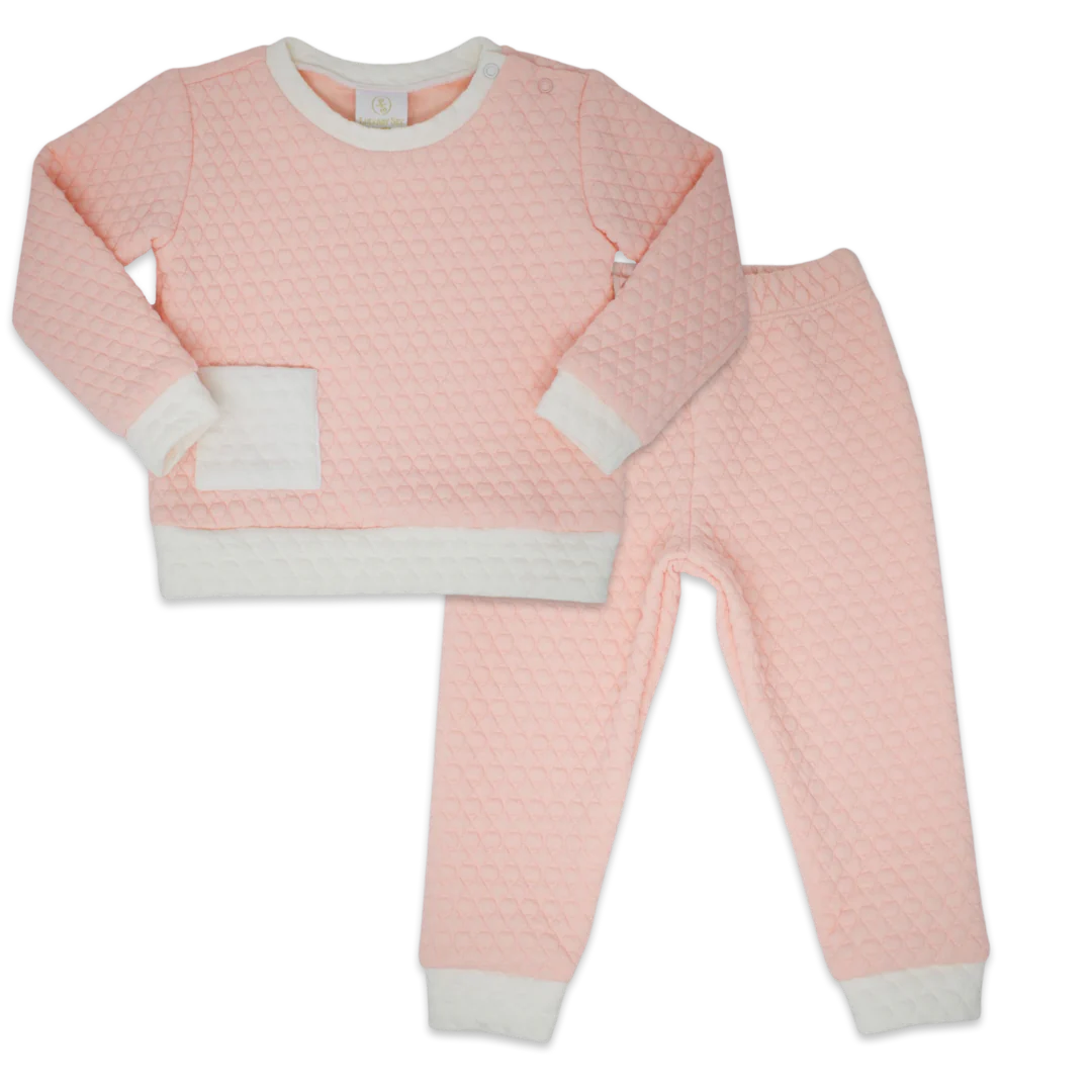 QUILTED SWEATSUIT - ALL PINK