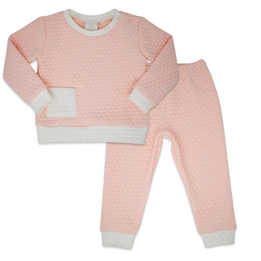 QUILTED SWEATSUIT - ALL PINK