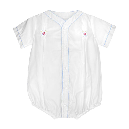 Romper - With Baseball Embroidery