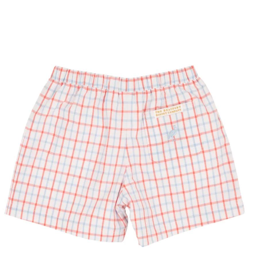 Shelton Shorts - Coral Chandler Check with Beale Street Blue Stork