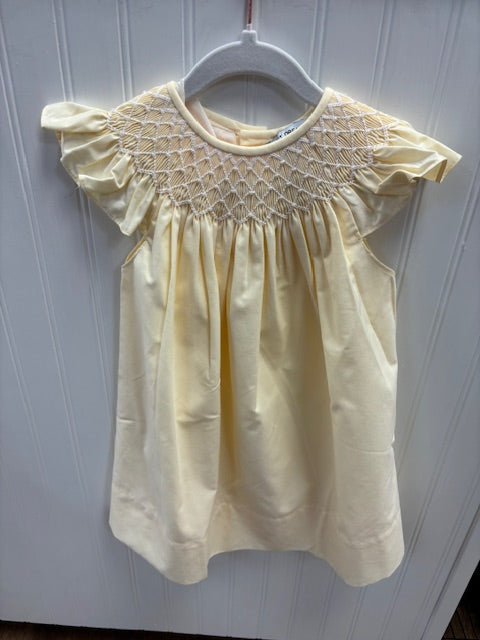 Catherine Pearl Yellow Smocked Dress