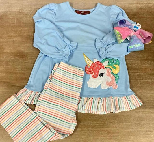 Millie Jay Unicorn Applique Legging Set